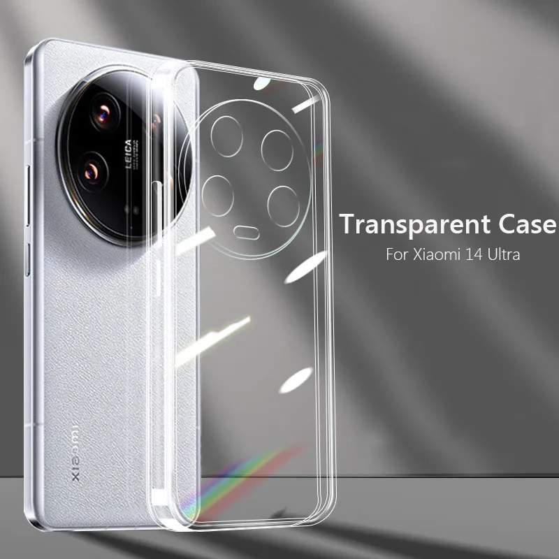 Per Xiaomi 14 Ultra Case Simple Slim Soft Tpu Clear Custodia Trasparente Per Telefono Per Xiaomi14 Ultra 14 Ultra 5G Cover
