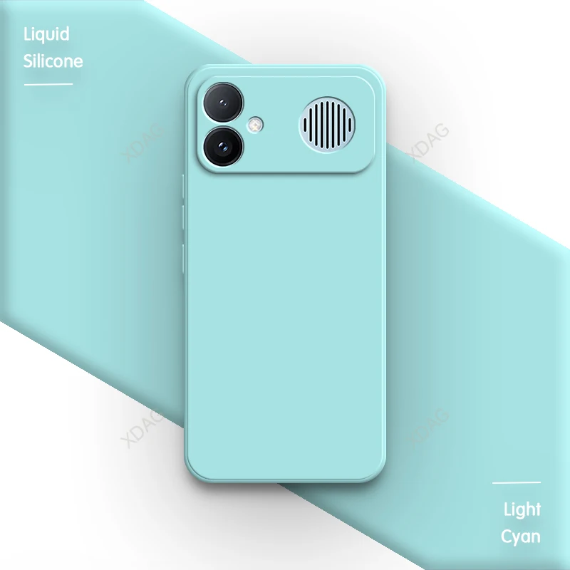 Premium Liquid Silicone Phone Case with Square Camera Protection - Soft Fashion Classic Design, High-Quality Bumper Cover