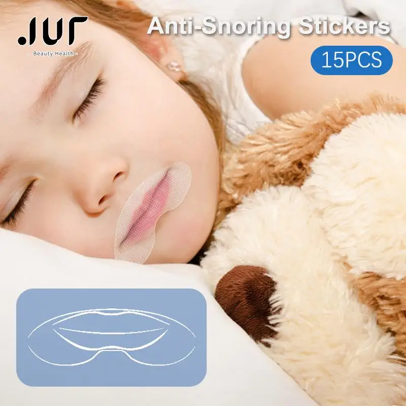 

15Pc/SET Anti-Snoring Stickers ForChildren Adult Night Sleep Lip Nose Breathing Improving Patch Mouth Correction Sticker Tape