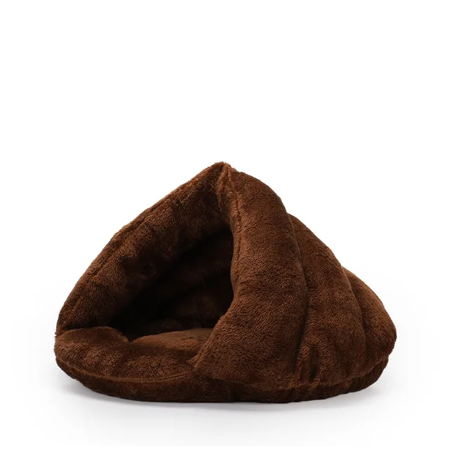 S308a51ecc25648b0912395027f223095o.jpg Autumn and Winter soft plush pet bed and pet bed Winter warm and cold plush comforter nest Shell cat nest semi-enclosed cat nest