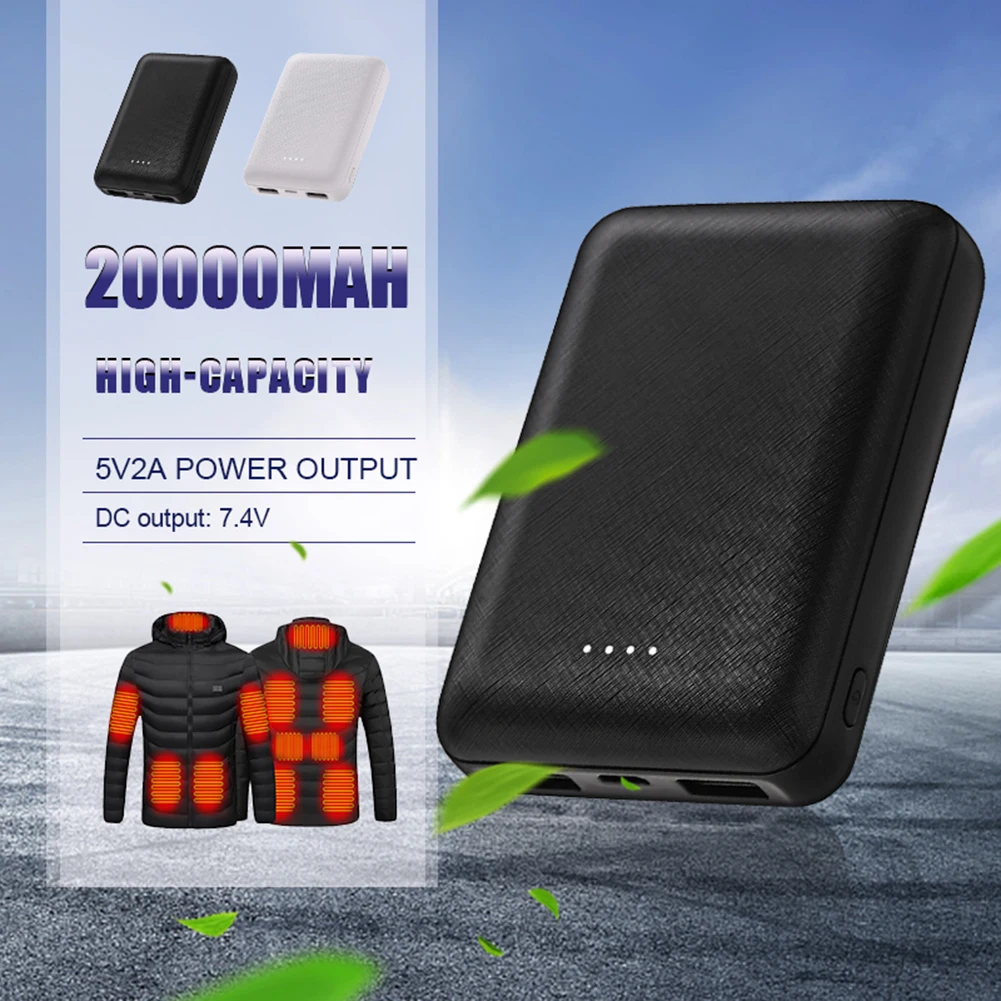 Portable heated Jacket Men With Power Bank 20000mAh Fast Charging External Battery