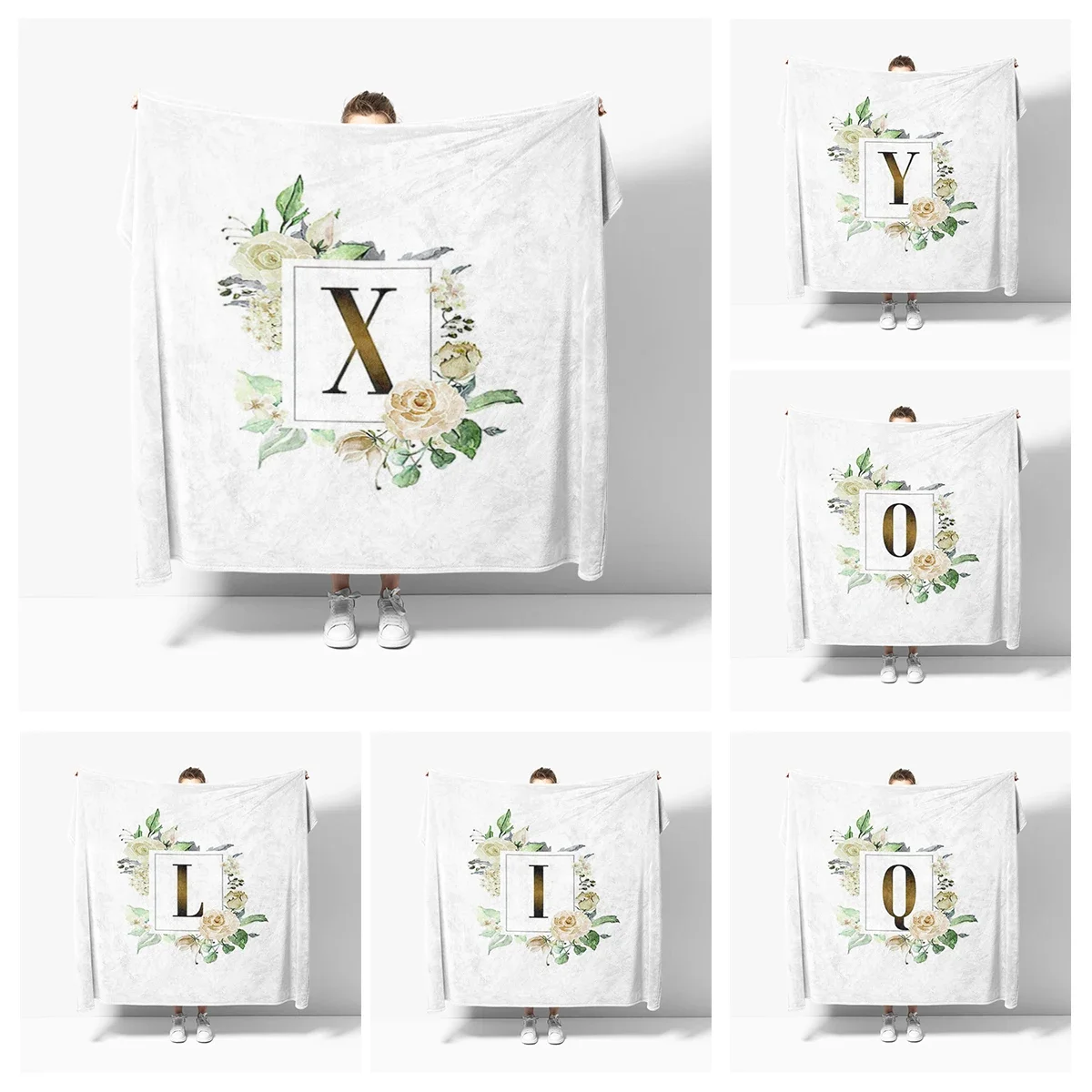 

Home decoration Letter wreath plush Sofa blanket anime Bedspread on the bed anime fluffy soft blankets thick blanket for winter