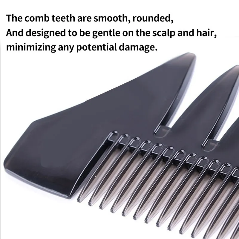 Hair Comb Vintage Oil Hair Comb 5Pcs Set Back Hair Wide-Tooth Airplane Head Comb Regular Men's Styling Detangling Trident Texture