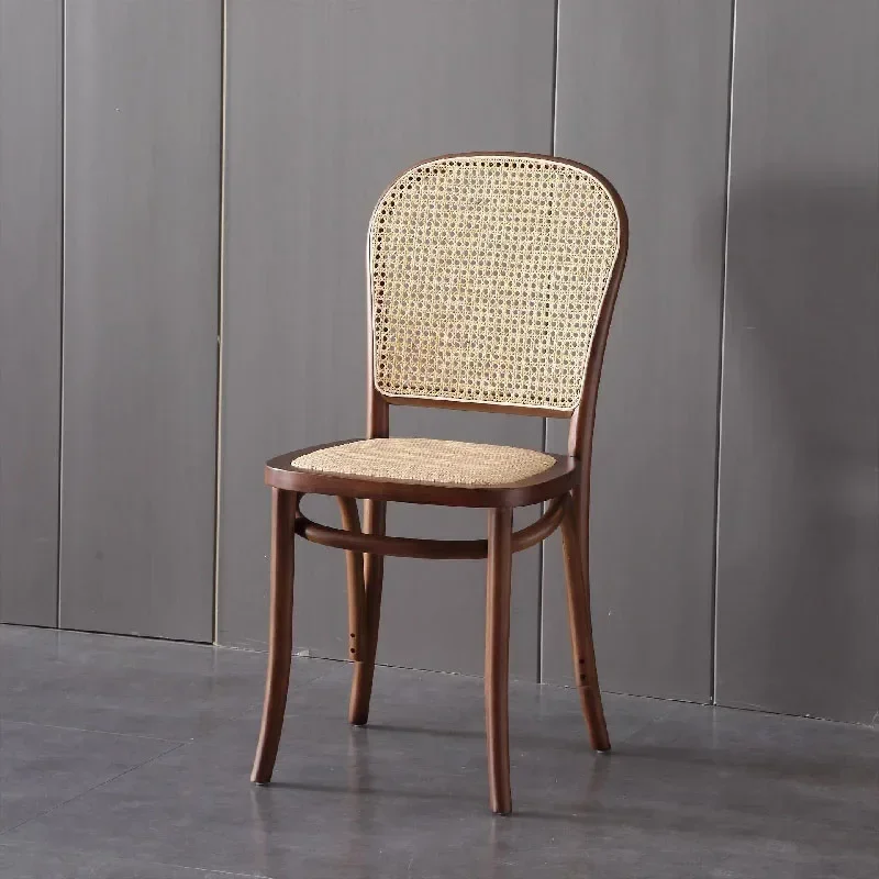 

NordicRattan Wood Dining Chairs Ergonomic Design Vanity Luxury Floor Chair Desk Muebles Para El Hogar Restaurant Furiture