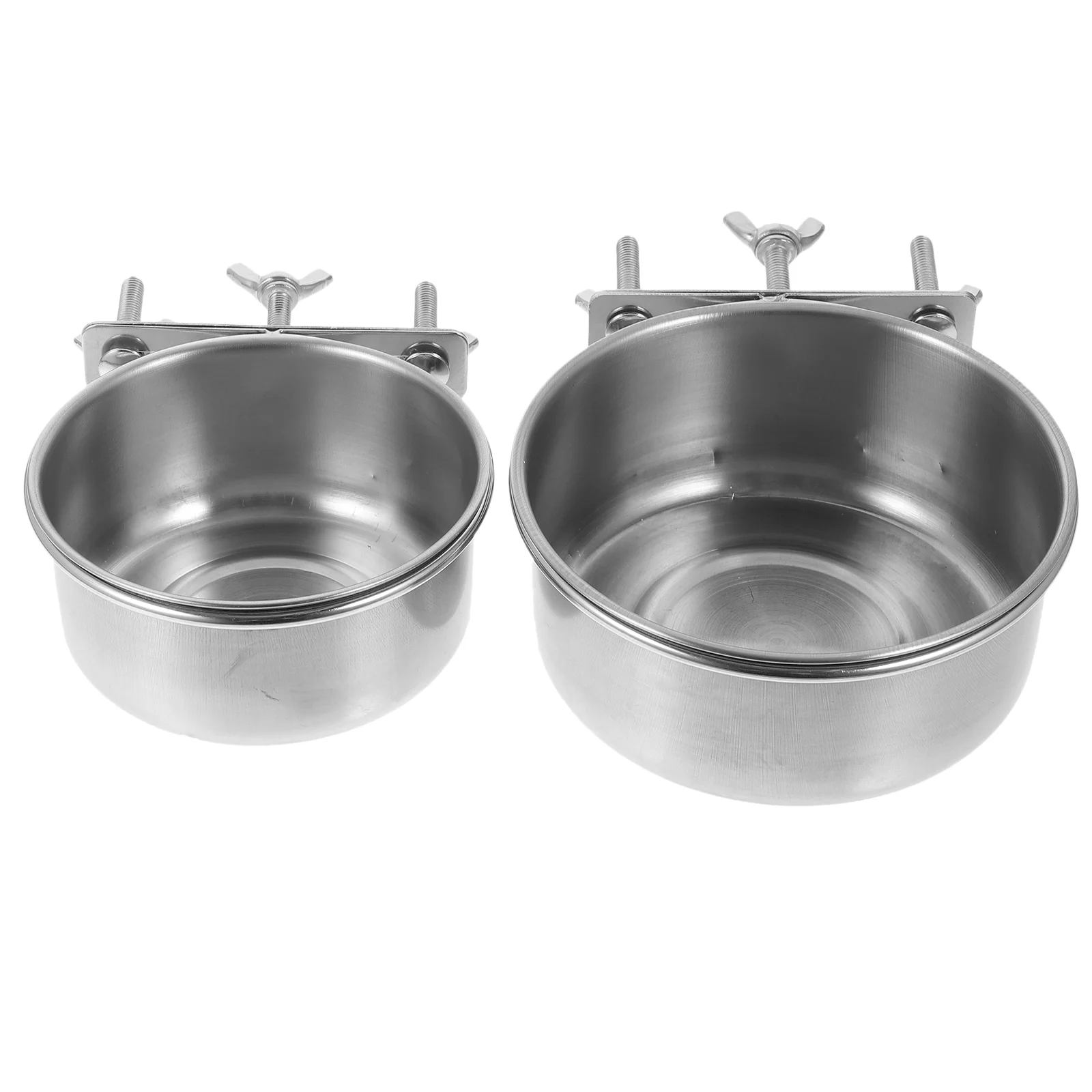 

2 Pcs Multifunction Stainless Steel Dog Bowl Puppy Bowls 304 Pet Food Container