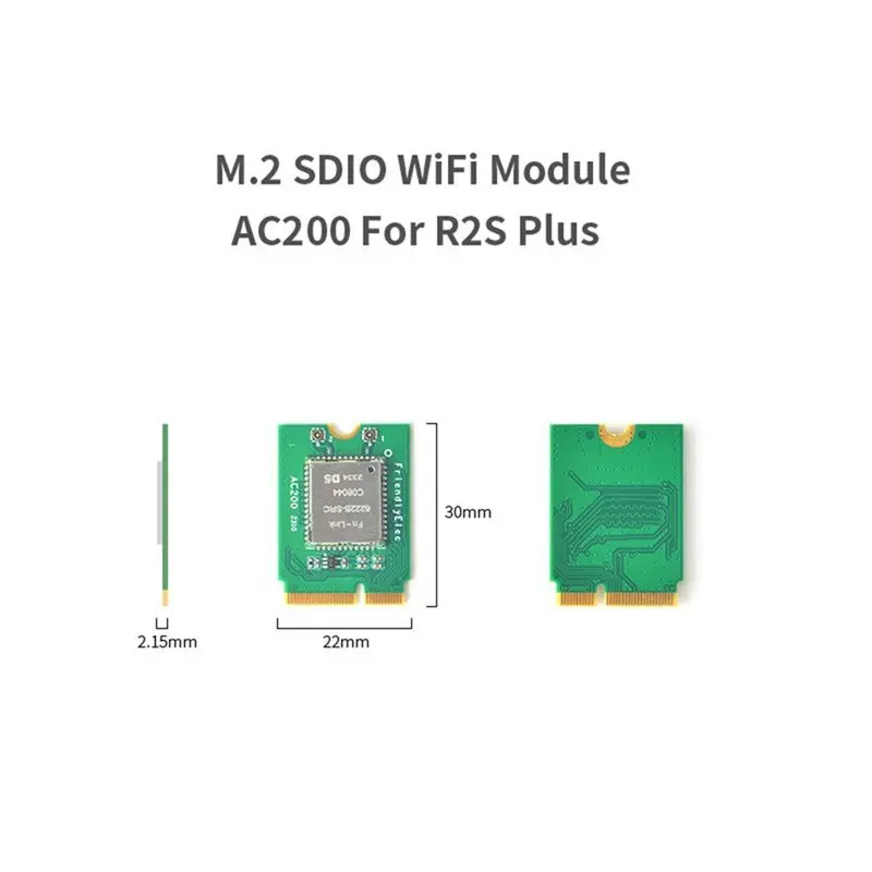 ABUO-M. 2 SDIO 와이파이 모듈 AC200 내장 안테나 포함 R2S Plus/M5/R76S용 블루투스 V5.0 지원