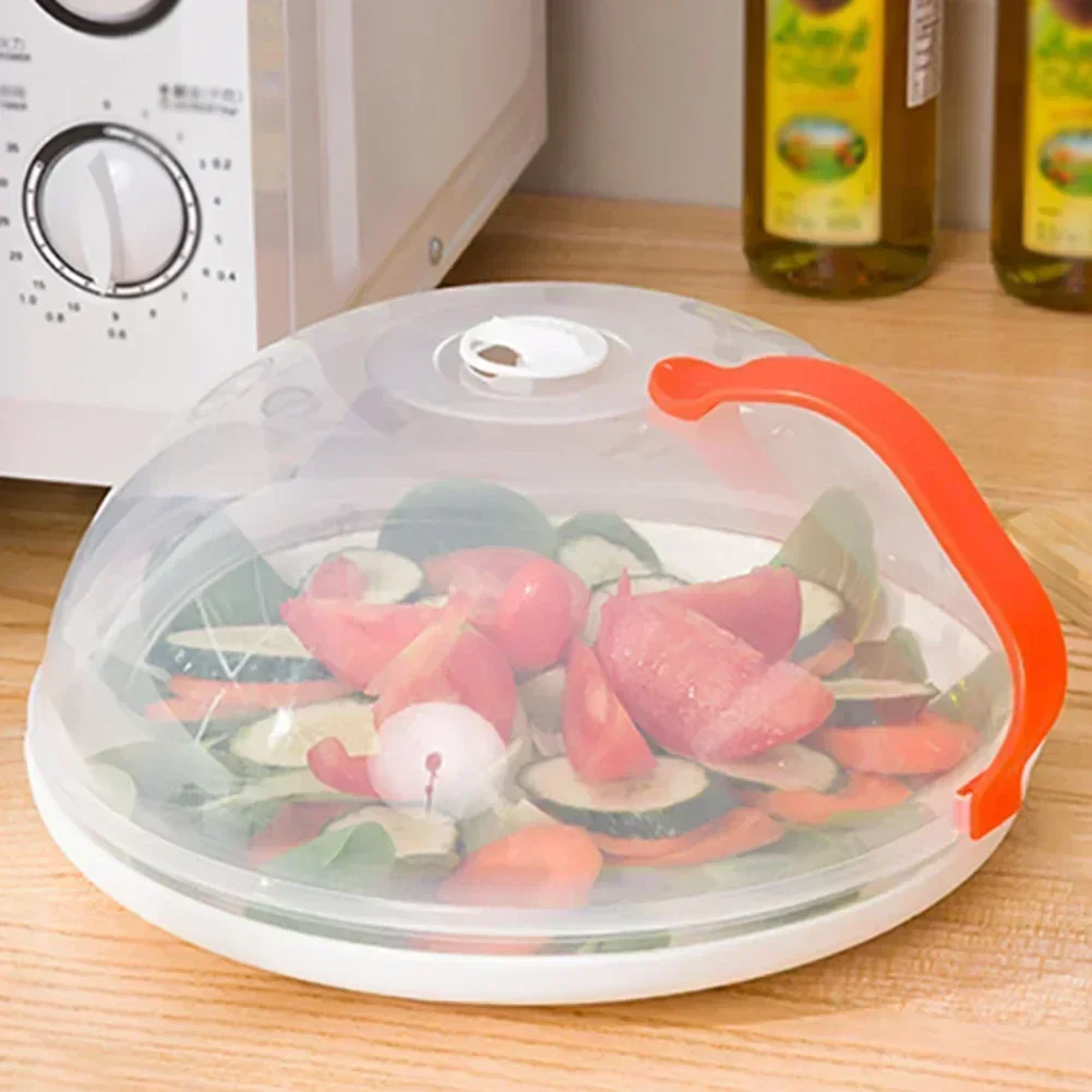 Description Picture 4 of itemHigh Quality Microwave Splatter Cover BPA Free Microwave Oven Plate Food Cover Guard Lid with Handle Clear Kitchen Accessories
