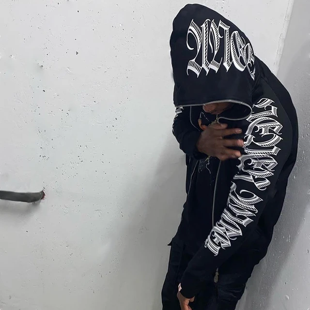 Full Zip Hoody Men | Full Zip Hoodie Y2k Men | Hoddie Full Zip | Y2k Zip  Hoddie - Letter - Aliexpress