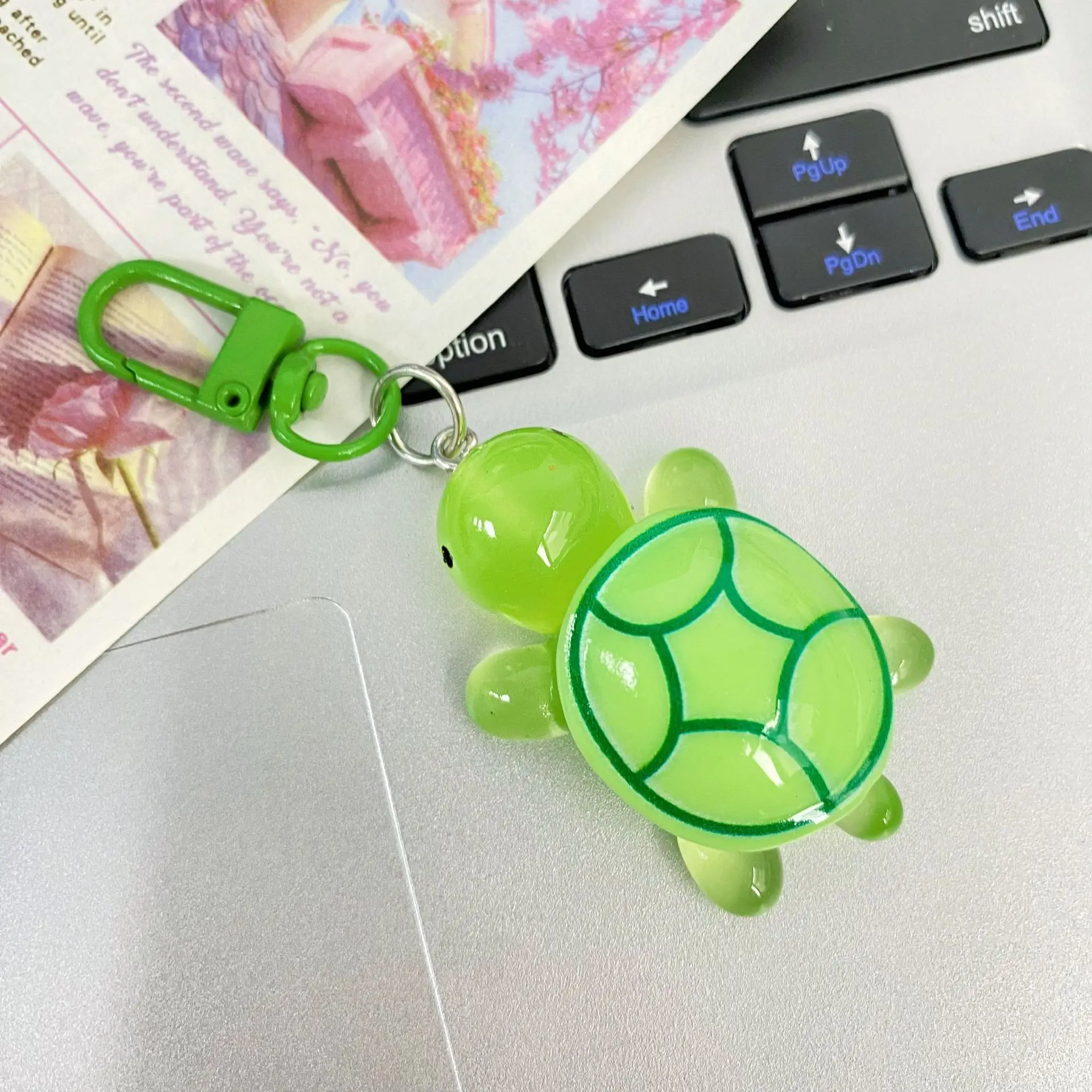 20PC Glow in The Dark Schildkröte Schlüsselanhänger für Frauen Tasche Anhänger Niedliche leuchtende Schildkröte Schlüsselanhänger Tier Schlüsselanhänger Freundin DIYGeschenk – Detail 6