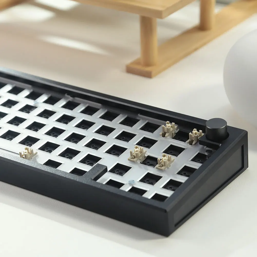 알루미늄 키보드 무선 기계식 키트, 핫 스왑 가능 DIY 기계식 키보드, 2.4Ghz, BT 5.0, USB-C 베어본 키트, 66 키, LMK66