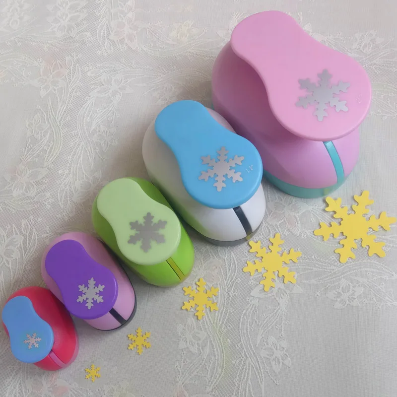 5 Sizes 3" 2" 1.5" 1" 5/8" Snowflake Craft Punch Set Hole Paper Cutter Flower Scrapbooking Punchers Paper Puncher EVA Hole Punch paper cutter,hole punching tools,paper craft punch,paper punch