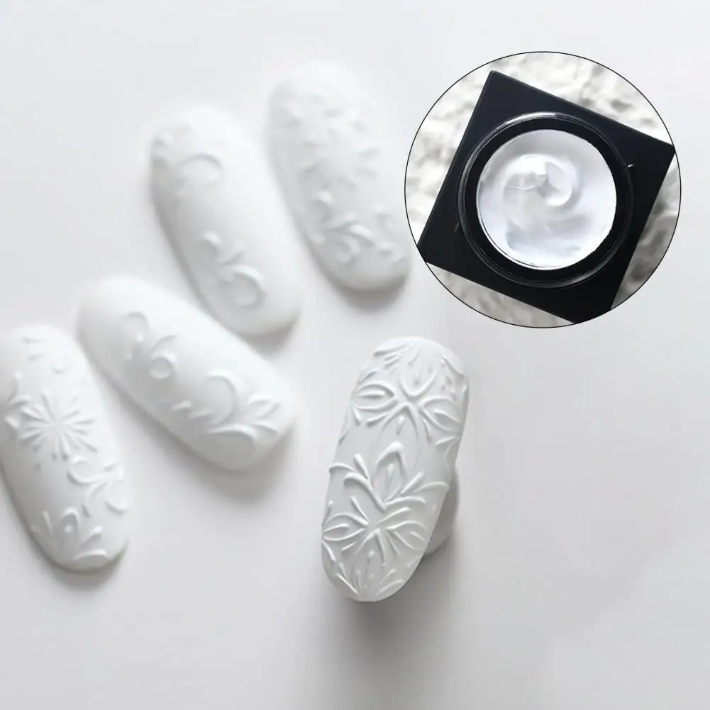 5g Non-irritating Gel Nail Polish Solid Cream Nail Art Plaster 3D Effect DIY Design Carved Gel Polish Painted Embossed Cream