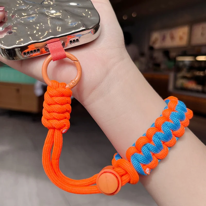 Handwoven Adjustable Phone Lanyard – Universal Wrist Strap for Outdoor & Sports