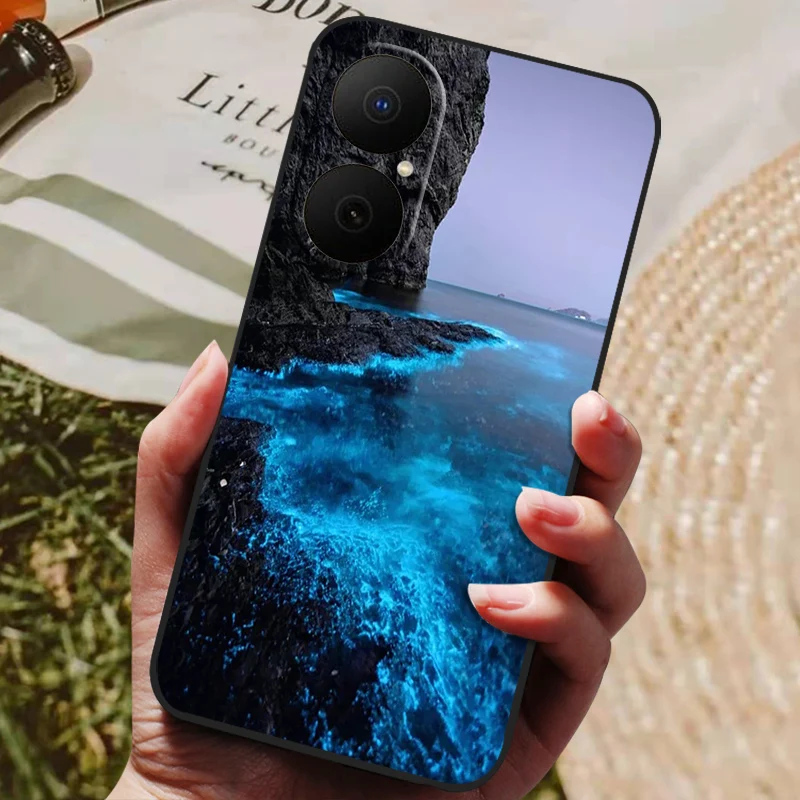 Shockproof Flower Astronaut Soft Silicone Phone Case Bumper Cover
