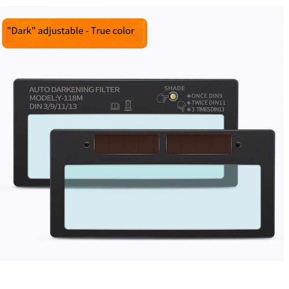 1pc Solar Auto-darkening Lens 3 Levels Adjustable Darkening Welding Lenses Solar LCD Glasses Welder Protective Tools Accessories