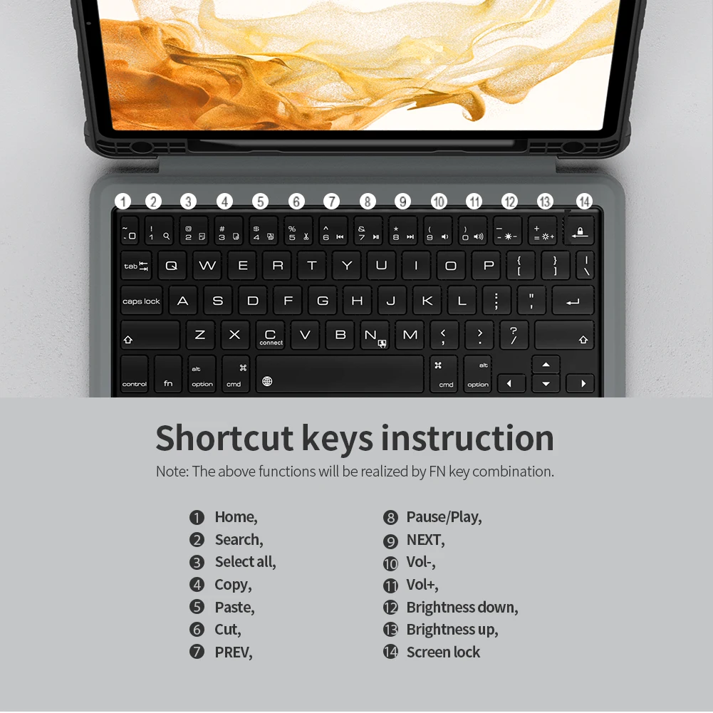 Galaxy Tab S9, Smart Cover, Bluetooth, S8 Plus, Tab S7 Plus