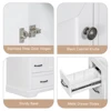 36" Bathroom Vanity Without Sink, Cabinet Base Only, Six Drawers, Multi-Functional Drawer Divider, Adjustable Shelf, White 4