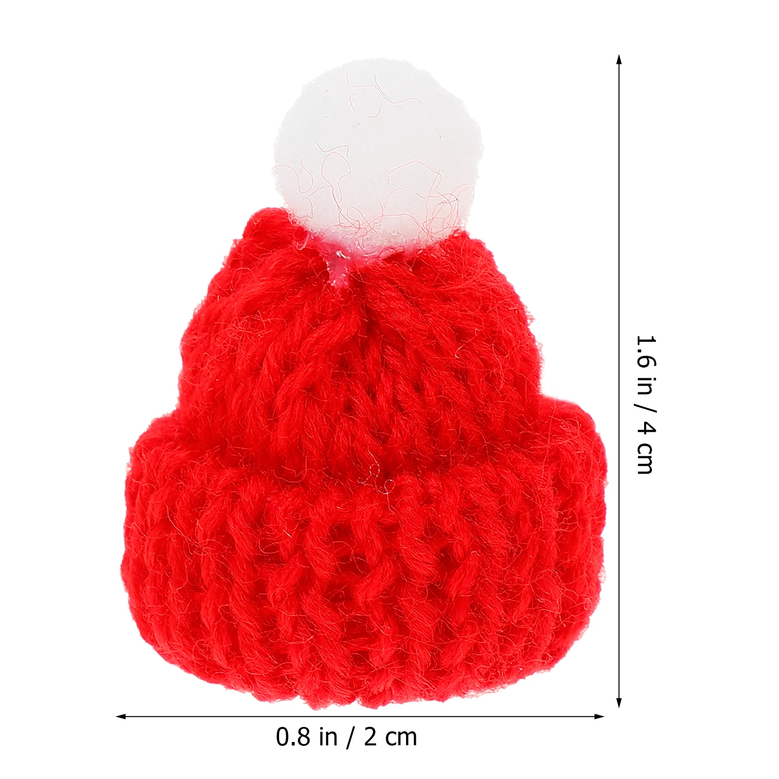 Christmas Beanie Hat 10PCS Mini Santa Hat Lollipop Wine Bottle DIY Xmas Christmas Hats Knitted Party Favors DIY Handmade Accessory