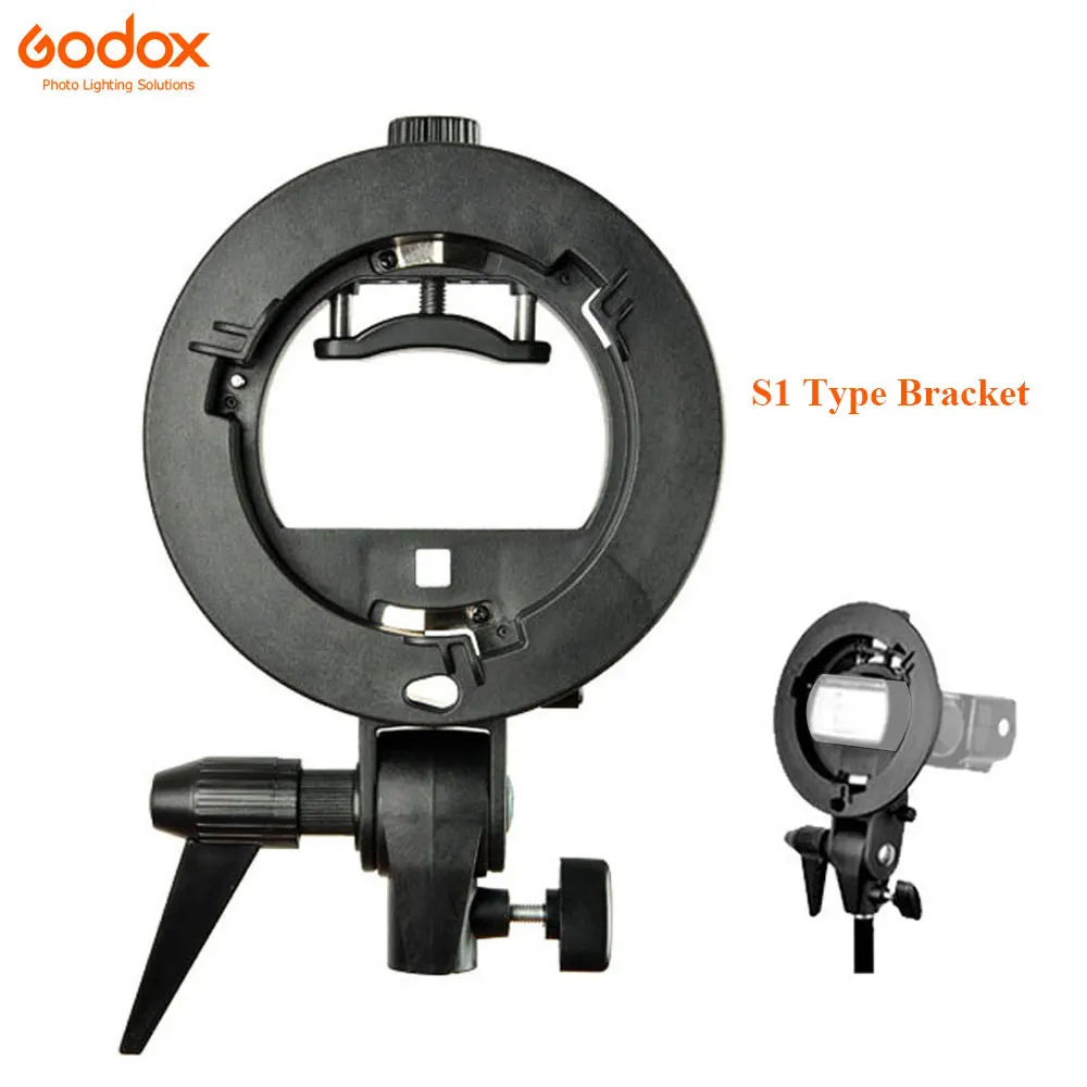 

Godox S1 S-Type Durable Plastics Bracket Bowens Mount Holder for Speedlite Flash Snoot Softbox Photo Studio Accessories