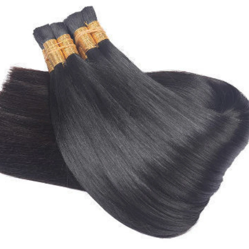 Straight Bulk Human Hair 100g bundles, 12-26 inches. Elevate your style with quality wholesale Peruvian hair extensions - Image 3