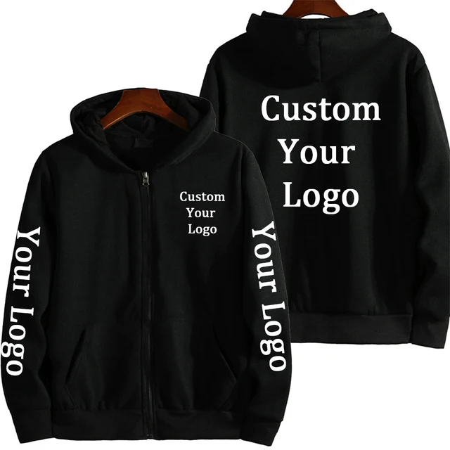 Premium Custom Logo Zipper Hoodies for Men & Women – Soft Long Sleeve Casual Sweatshirts for Autumn & Winter – Trendy Sportswear for Everyday Wear