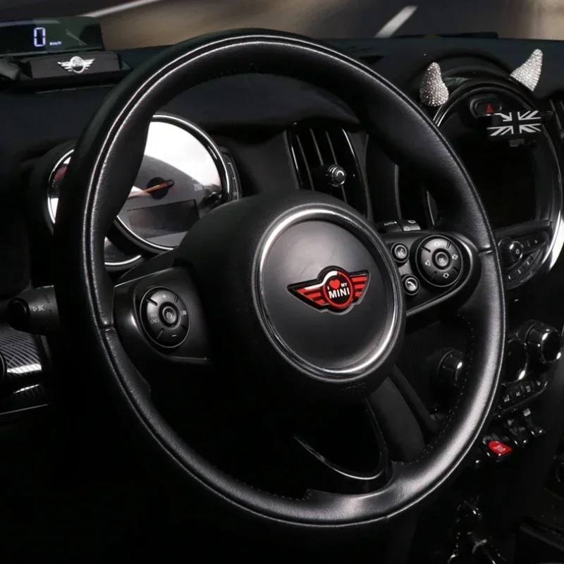 Car Steering Wheel Sticker Emblem 1pc For Mini Cooper John Cooper Works R50 R52 R53 R55 R56 F54 F55 F56 F60 Auto Decoration