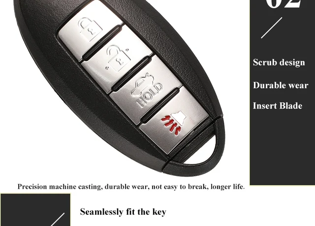 Replace Nissan Key Fob OEM Infiniti Smart Key Fob Remote - KR55WK48903 For G25 G35 G37 Q40 Q60, Keyless Entry, Remanufactured Infiniti Key Fob Shell