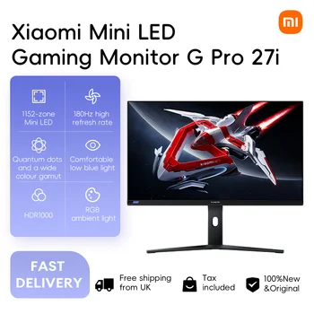 Xiaomi Mini LED Gaming Monitor G Pro 27i 180Hz 1ms IPS 2560x1440 HDR1000 FreeSync 1000 nits DC Dimming Display Adjustable Stand