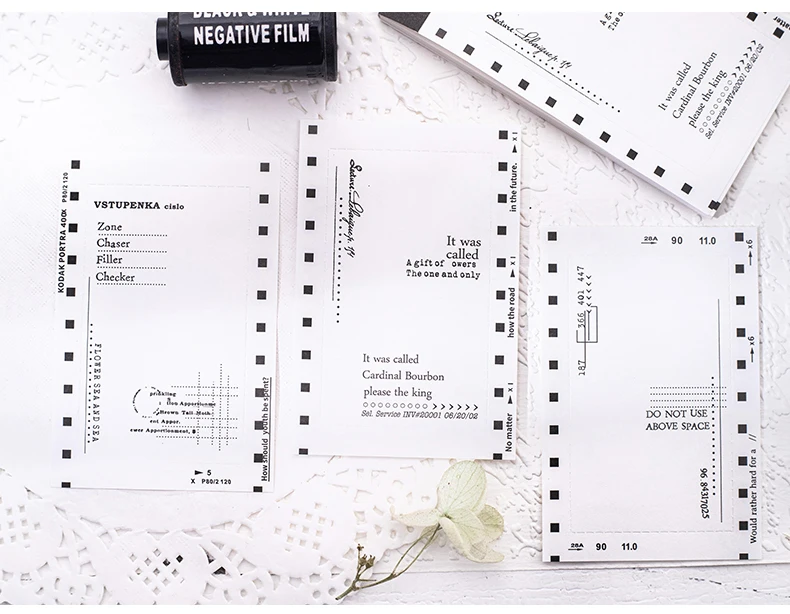 Yoofun 30 Blatt Vintage Film Grenze Material Papier Collage Kunst liefert Briefpapier Memo Pads Journal ing Scrap booking Memo – Detail 7