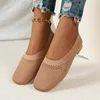 2024 WOMEN FLATS Spring Autumn Fashion Round Head Solid Light Mouth Candy Mesh Breathable Large Women's Flat Shoes Single Shoe 1