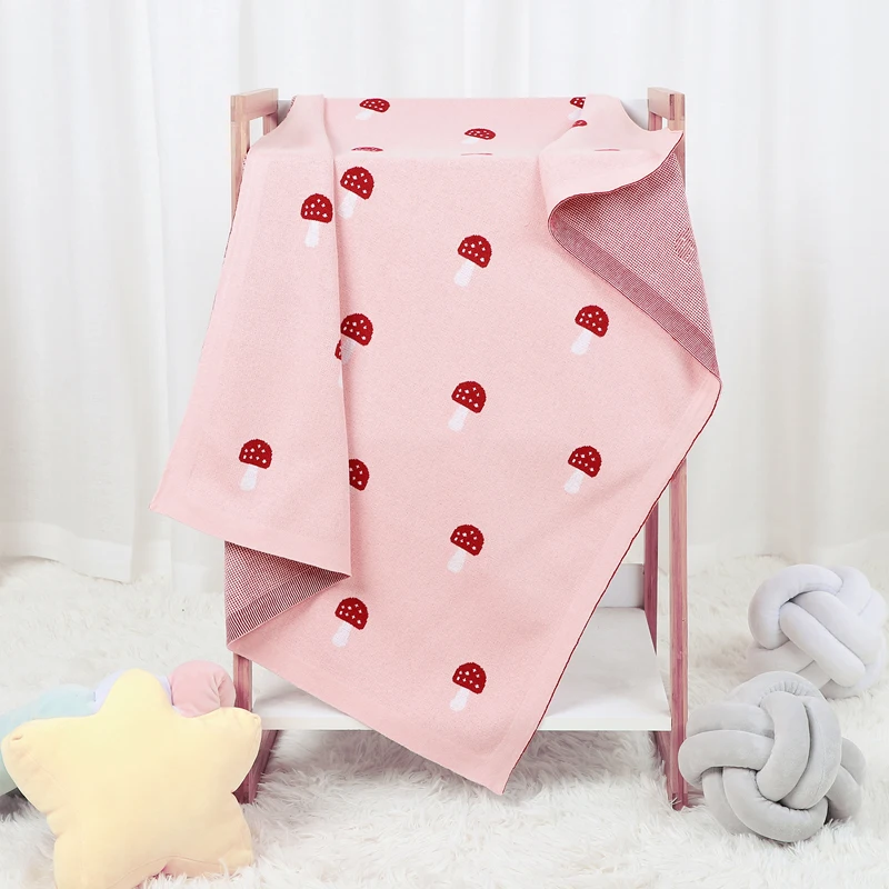 Infant Baby Blanket Cotton Crib Quilt Knitted Stroller Warp Swaddling 100*80CM Kid