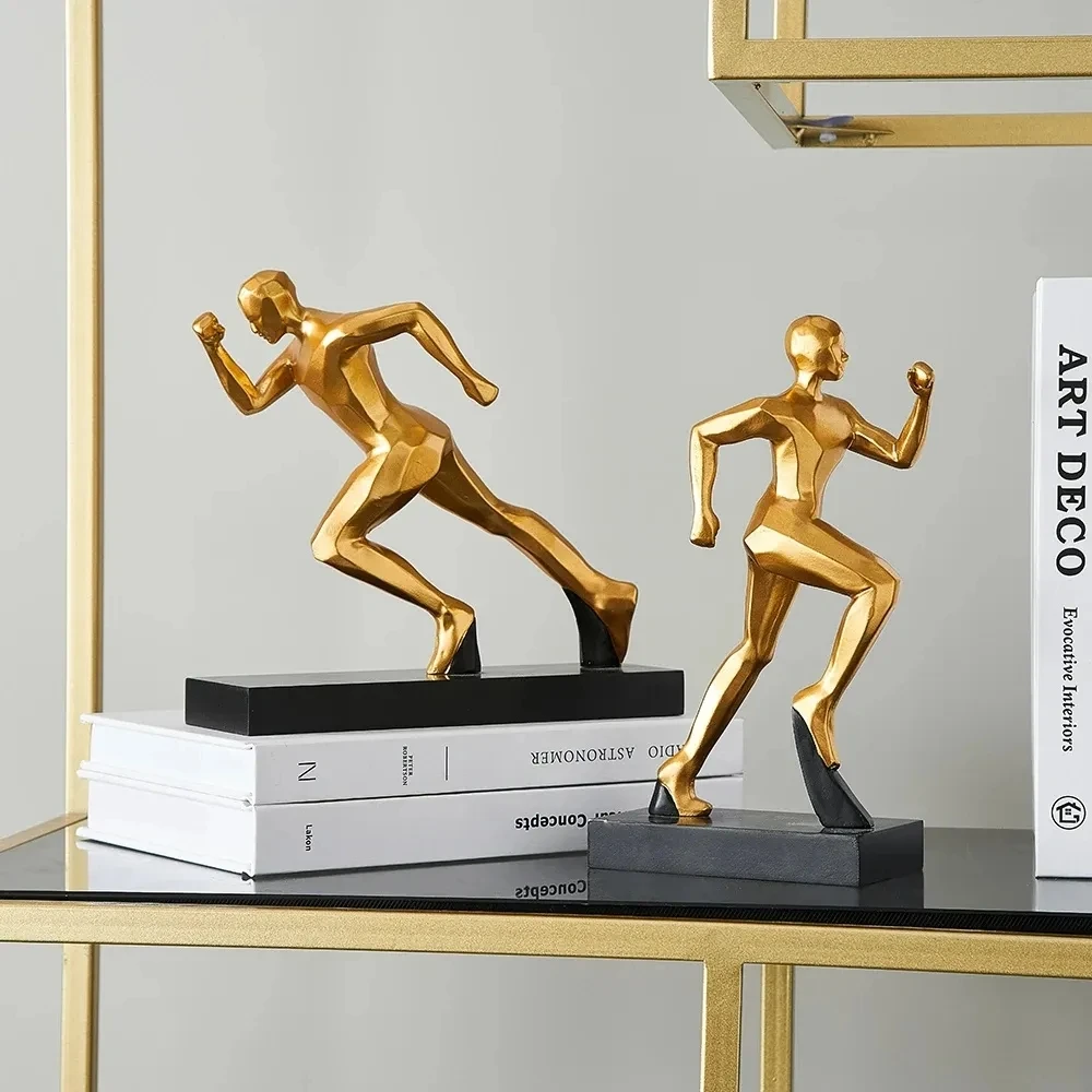 

Nordic Statue Resin Abstract Athletes Figurine Home Cabinet Decor Living Room Decoration Office Table Interior Decoration