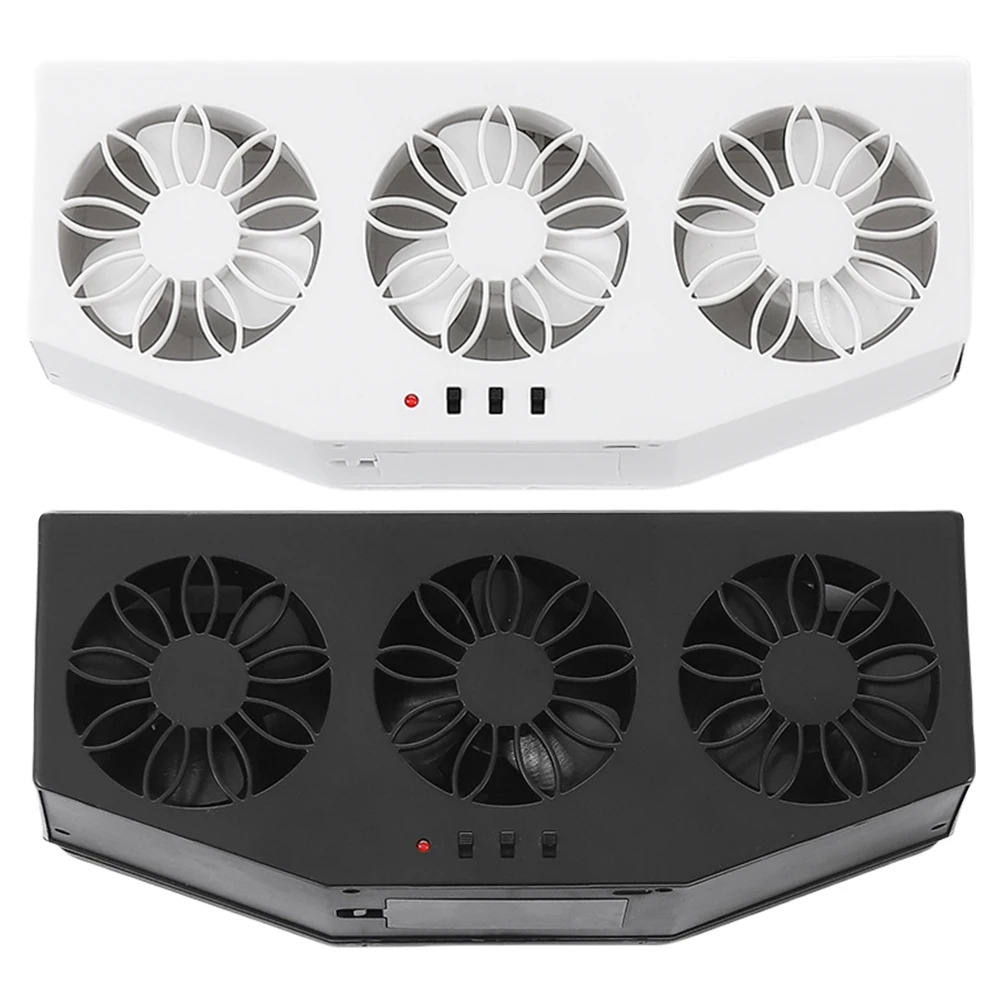Solar Powered Car Exhaust Fan with 3 Air Outlets Car Radiator Cooling ...