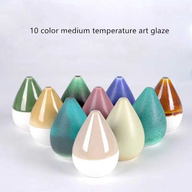 

10 Color Medium High Temperature Kiln Art Glaze DIY Electric Kiln Oxidation Firing Ceramic Pigment Pottery Bar School Teaching