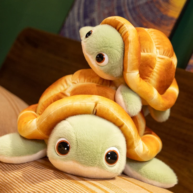 Sea Turtle Plush Toy Stuffed Doll Marine Animal Bread Cute Ins Car Decor Sea Turtle Pillow Collection