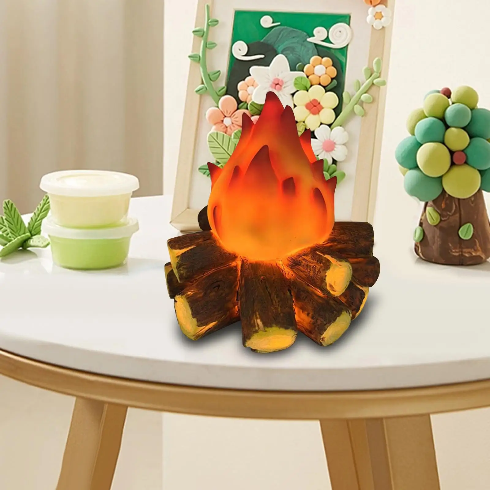 Charcoal Flame Festival Decorative Light Fireplace Decorative Lantern