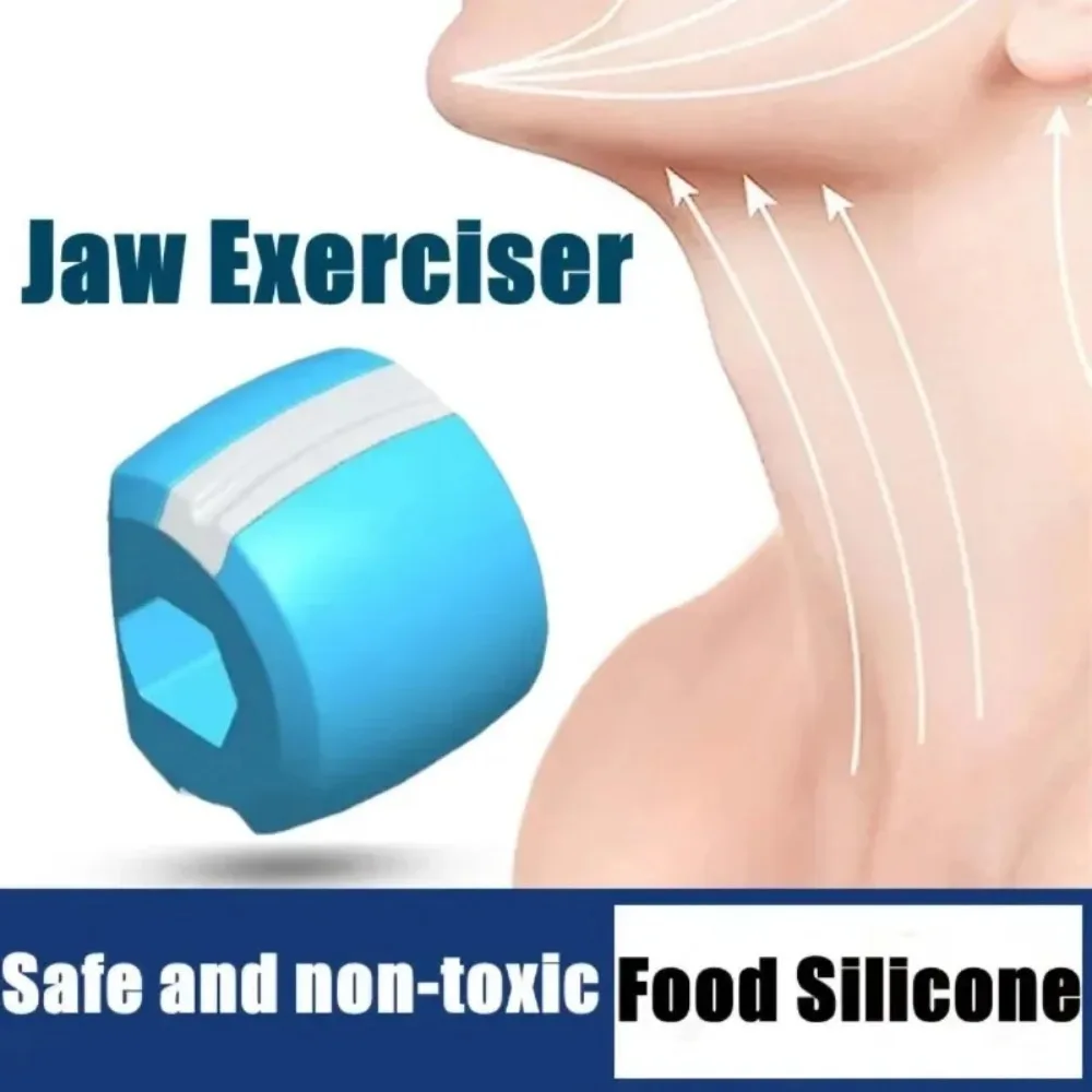 1pc Silicone Chin Trainer Jaw Line Exerciser Jaw Muscle Shaper Training Fitness Anti-Aging Food Grade Silicone Face Chin Cheek