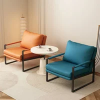 Nordic lazy sofa light luxury sales single wrought iron leisure chair balcony negotiation bedroom living room minimalist sofa 5