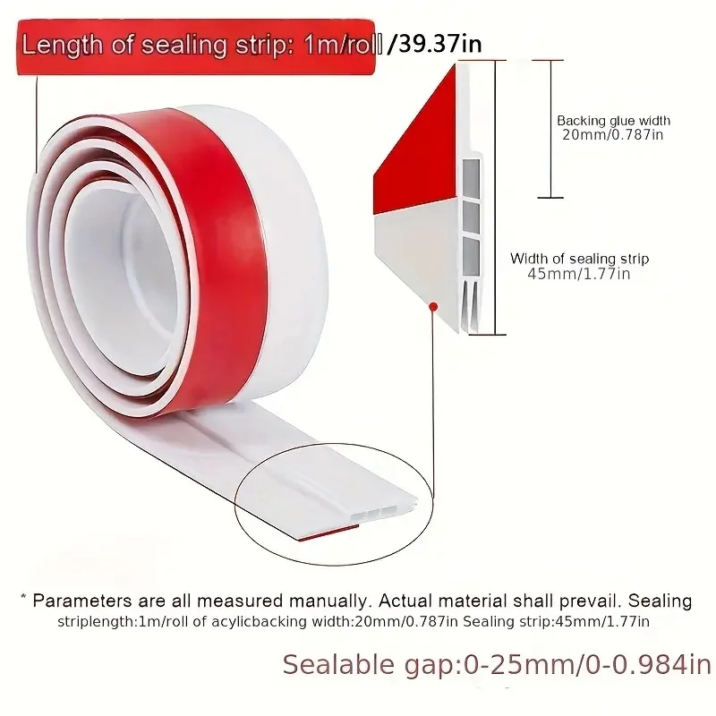 Under Door Weatherproof Seal Strip - Draft Stopper & Gap Blocker