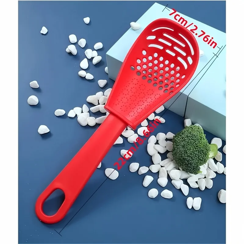 New Multifunctional Cooking Spoon Colander Spoon Strainer Skimmer Slotted Spoon Draining Mashing Potato Garlic Press Kitchen