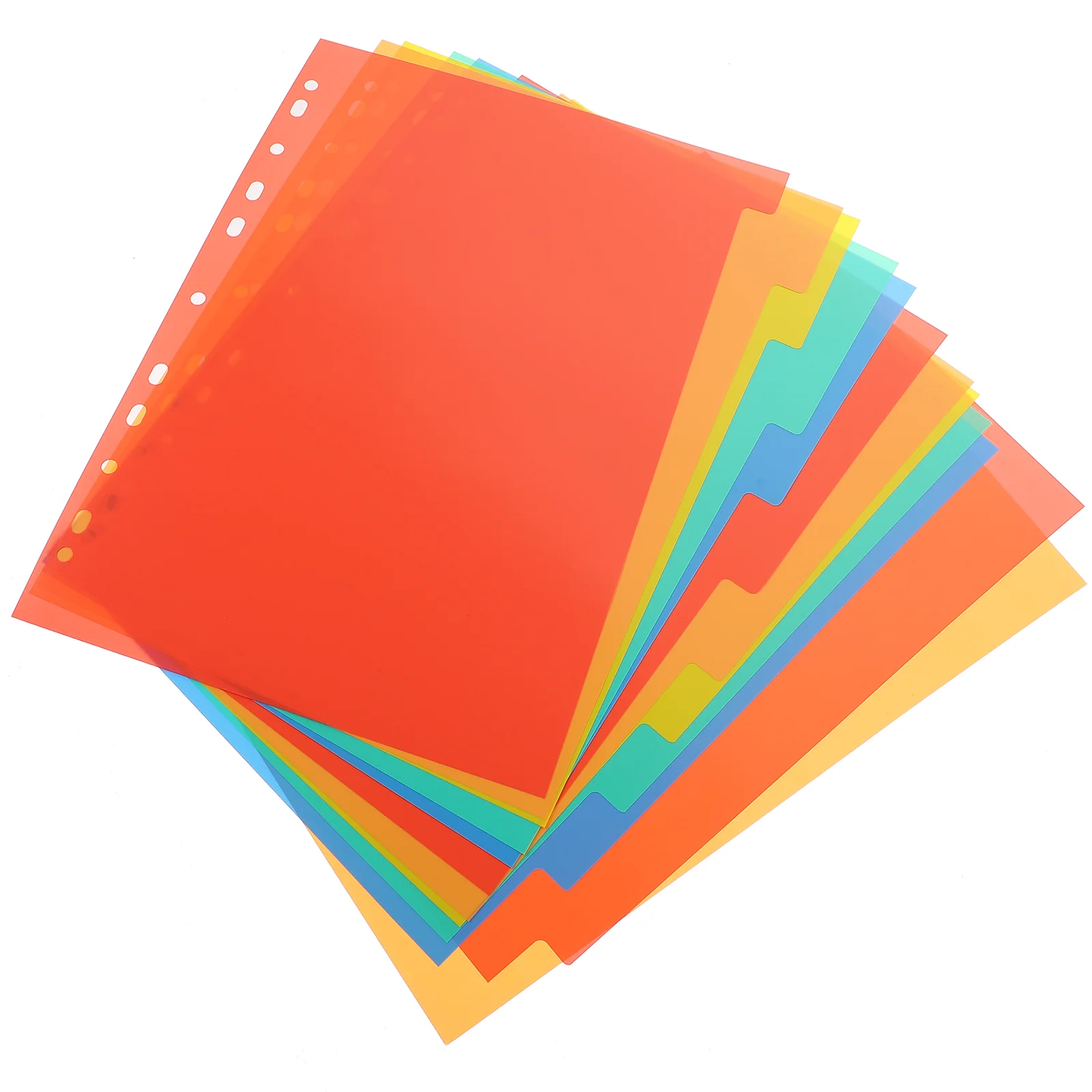 

Color Folders Binder Tabs Page A4 Folder Divider Notebook Plastic File Insertable Cards Markers Binders Folders Tab