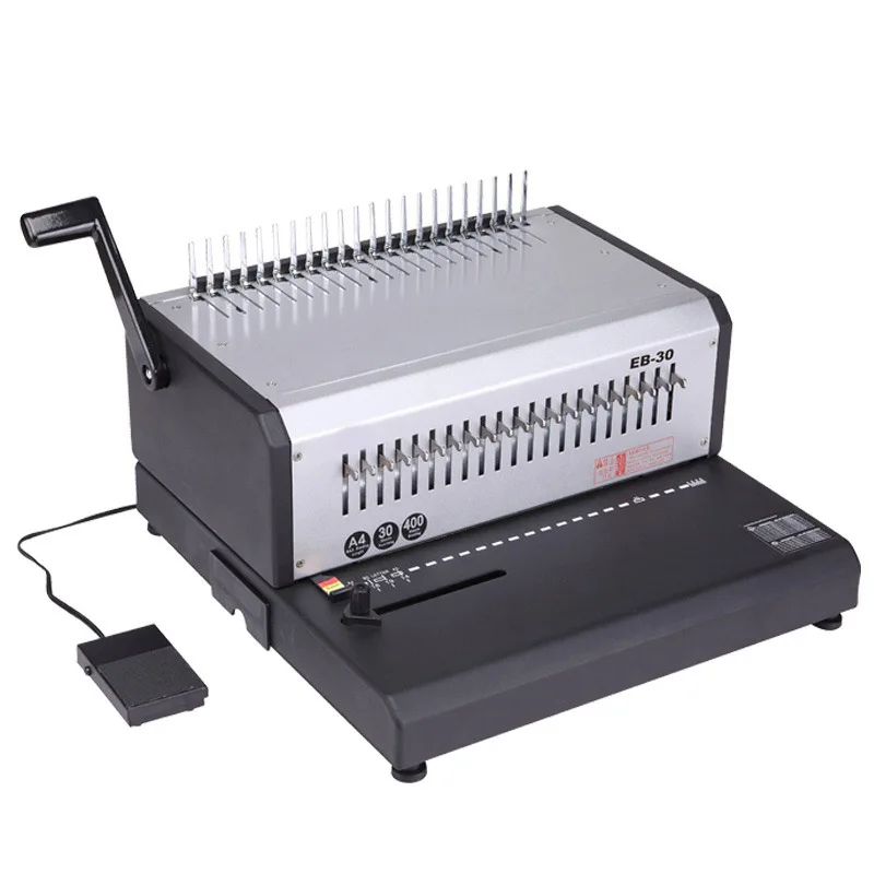 

EB-30220V-50HZ21 Hole Rubber Ring Electric Binding Machine Contract Document Stapler Office Appliances Binding Margin Adjustable