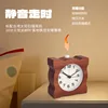 Creative Night Light Nordic Wood Student Silent Solid Wood Desktop Alarm Clock LED Light Small Table Clock Electronic Alarm 1