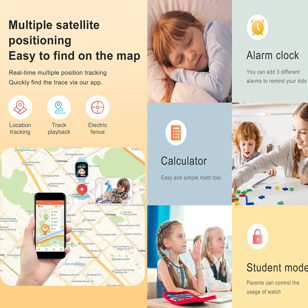 New Kids Smart Watch 4G GPS WIFI Video Call SOS Child Smartwatch Camera Voice Monitor Tracker Location Phone Watch 6