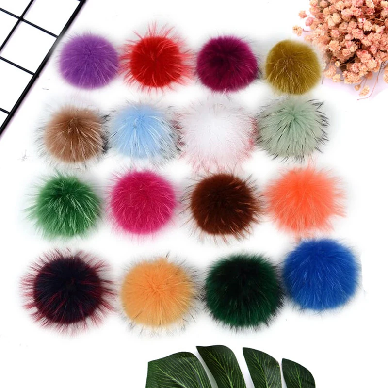 12/15cm Pom-poms for Hats Fluffy Plush Balls Hairball Decorative Faux Fur  Pompom Handicraft Pompons Sewing Craft Accessories - AliExpress