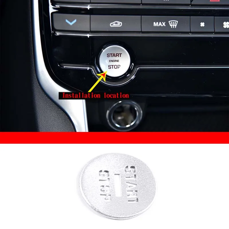 

1 Pcs Engine Start Stop Button Cover Sticker Alloy Silver Car Styling for Jaguar XF 2008-2015 Auto Interior Accessories
