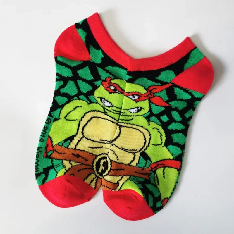 십대 닌자 거북이 TMNT 양말, 보이지 않는 보트 양말, 레저 스포츠 양말, 패션 짧은 양말, 커플 짧은 양말, 신제품