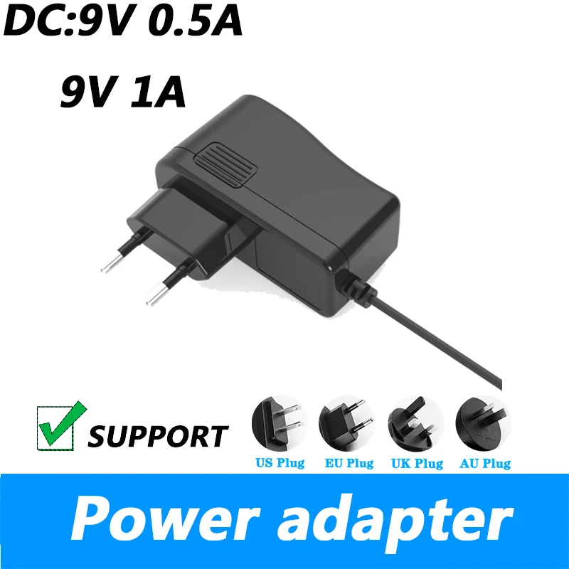 

DC 9V 0.5A 9V 1A Wireless Router Power Adapter UK Plug AU Plug 5.5*2.1MM Power Supply