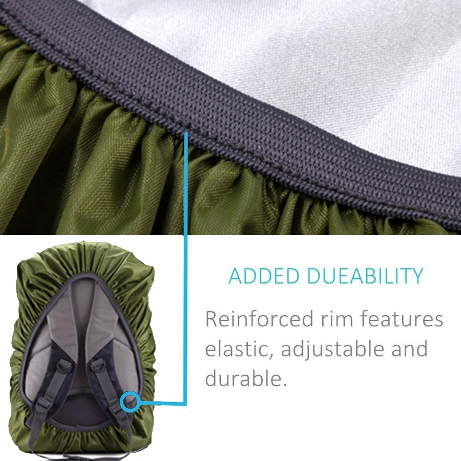 Description Picture 6 of itemRain Cover Backpack Reflective 20L 35L 45L 60L 80L Waterproof Bag Black Green Outdoor Camping Hiking Climbing Dust Raincover