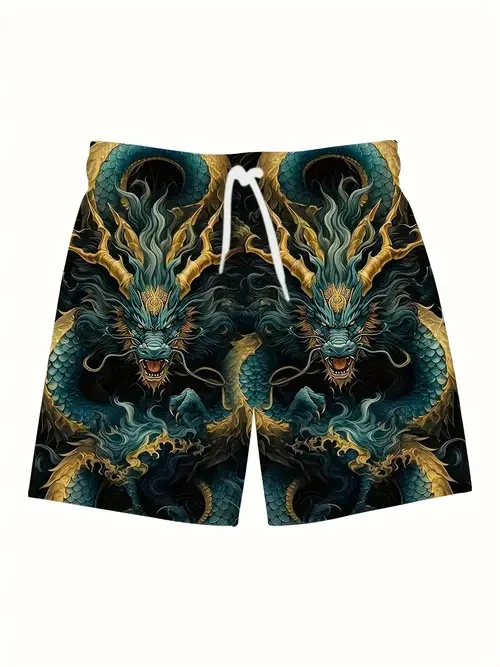 Men's Summer Boutique White Dove Element Printed Pattern Quick Drying Shorts Men Fashion Trend Casual Comfort Ultra Thin Shorts 4